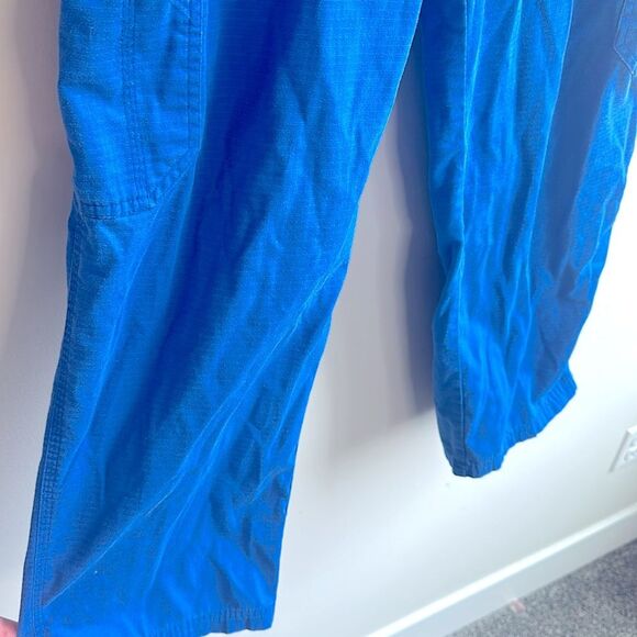 Men’s Carhartt Royal Blue Scrub Pants Textured Cargo Small Short - Picture 5 of 8